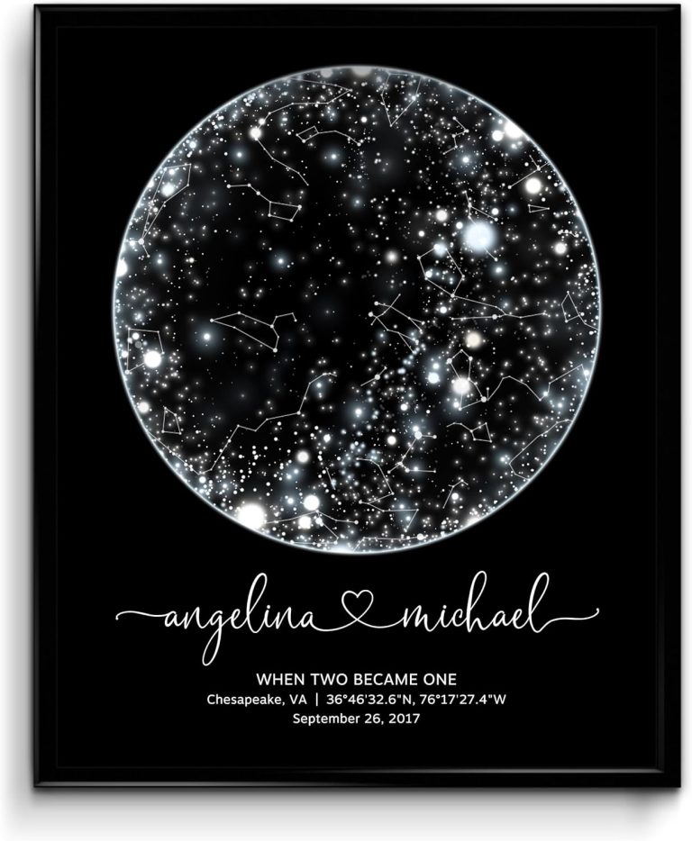 Custom star map print